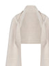 Wool and cashmere hooded scarf