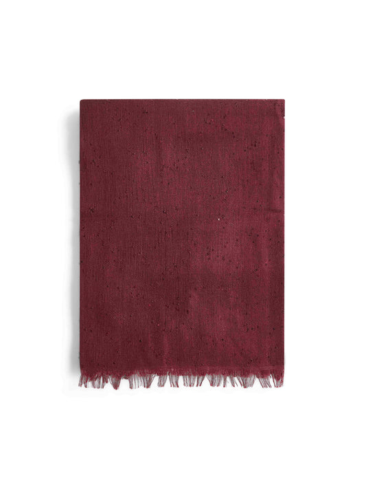 Burgundy Diamante cashmere and silk scarf