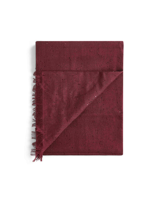 Burgundy Diamante cashmere and silk scarf