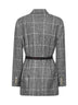 Brown prince of Wales belted blazer