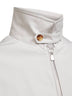 Grey stretch bonded nylon bomber jacket