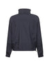 Blue lightweight techno fabric hooded jacket