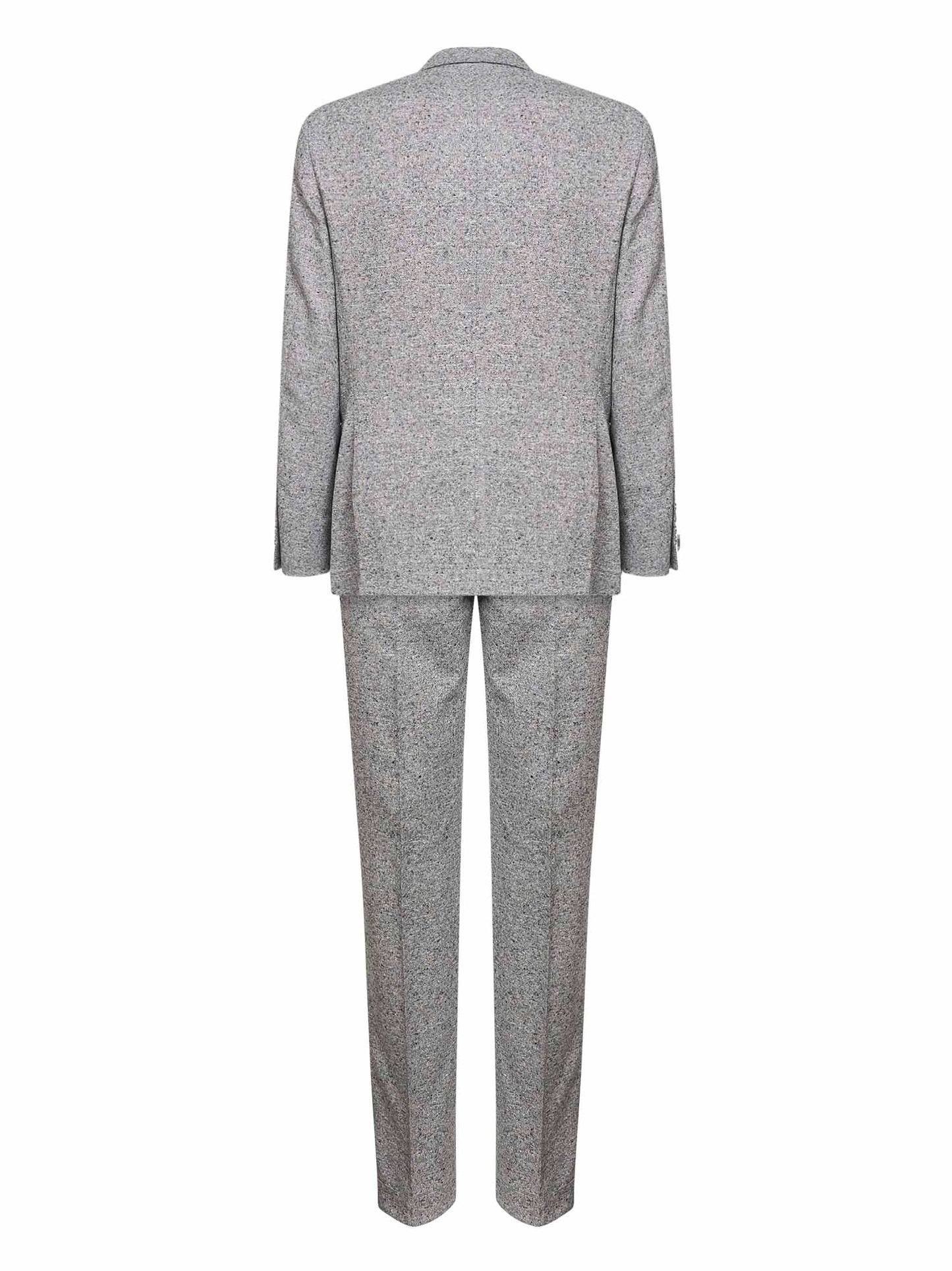 Grey wool and cashmere flecked grisaille suit