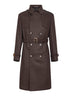 Brown wool double-breasted trench coat