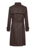 Brown wool double-breasted trench coat