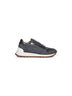 Grey flannel embroidered sneakers