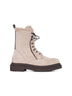 Grey suede Shiny Loop Detail boots