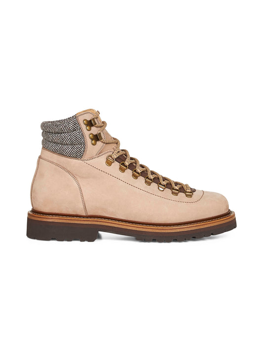 Beige nubuck Mountain Boot ankle boots
