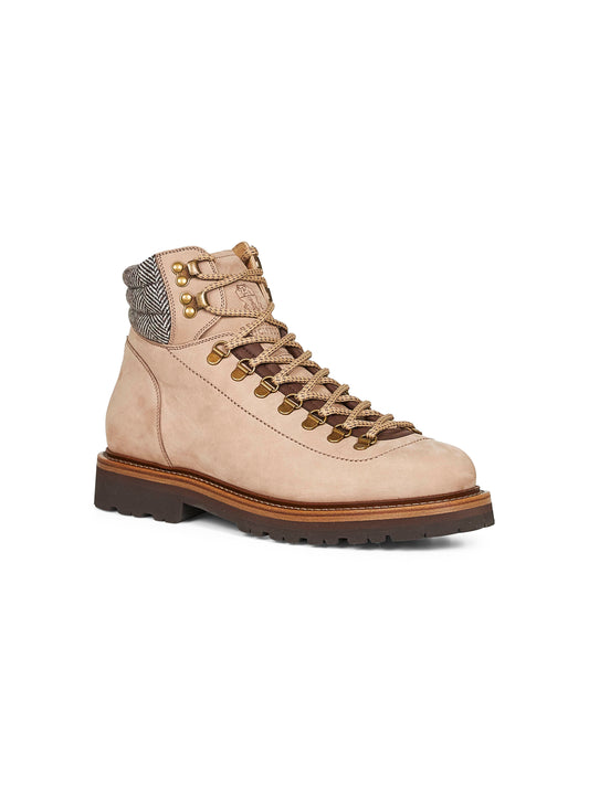 Beige nubuck Mountain Boot ankle boots