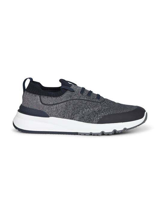 Blue techno cotton knit Runners