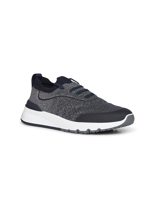 Blue techno cotton knit Runners