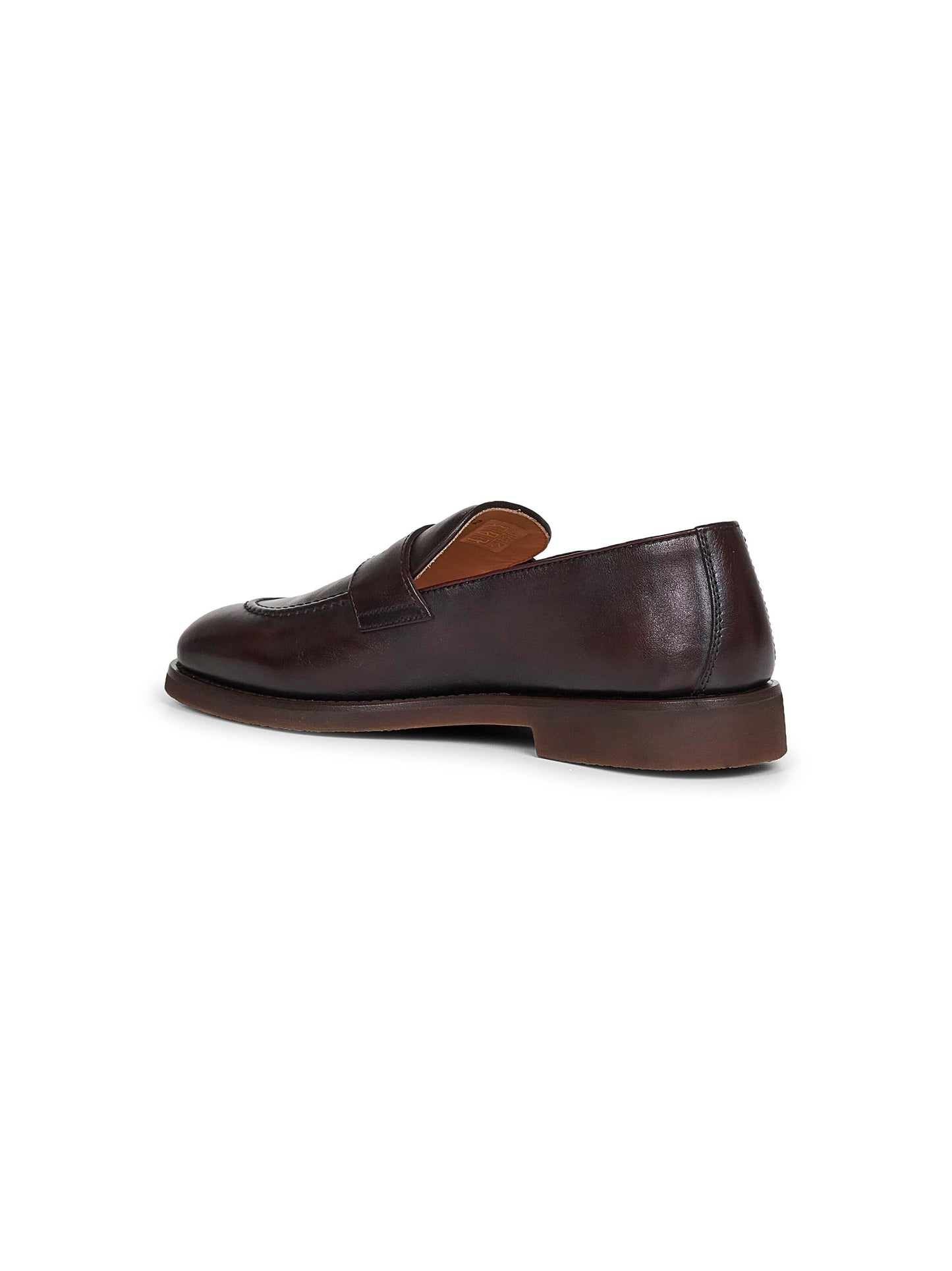 Brown calf leather Penny loafers