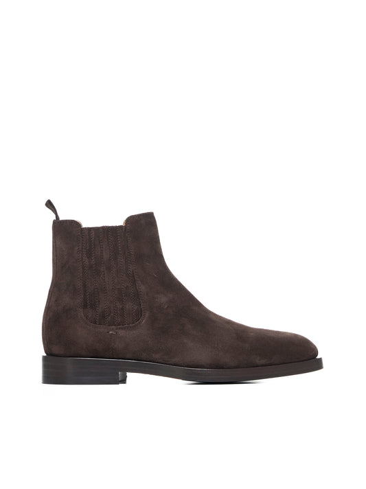 Oiled suede Chelsea boots