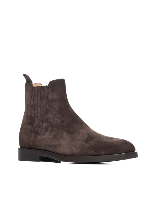 Oiled suede Chelsea boots