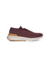 Burgundy knit and leather runners