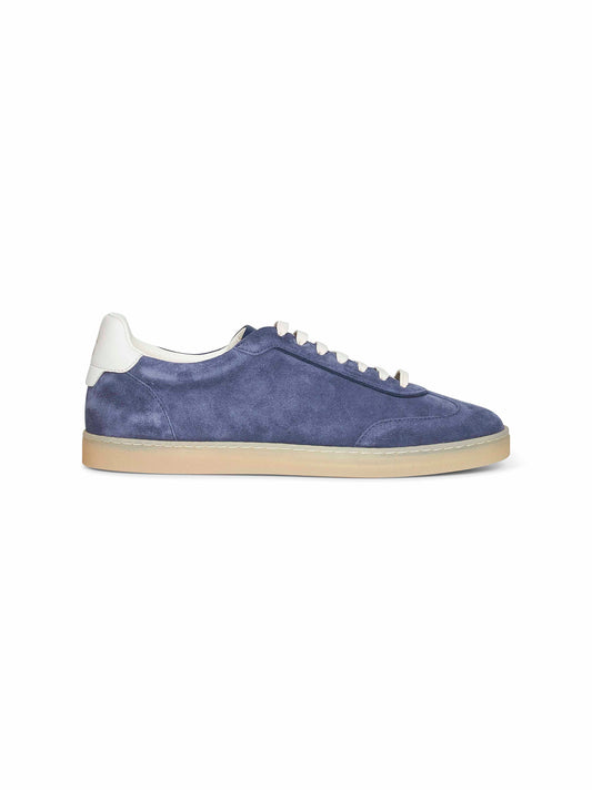 Light blue washed suede sneakers