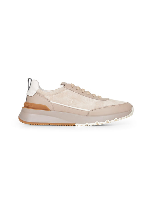 Runners in camoscio lavato beige