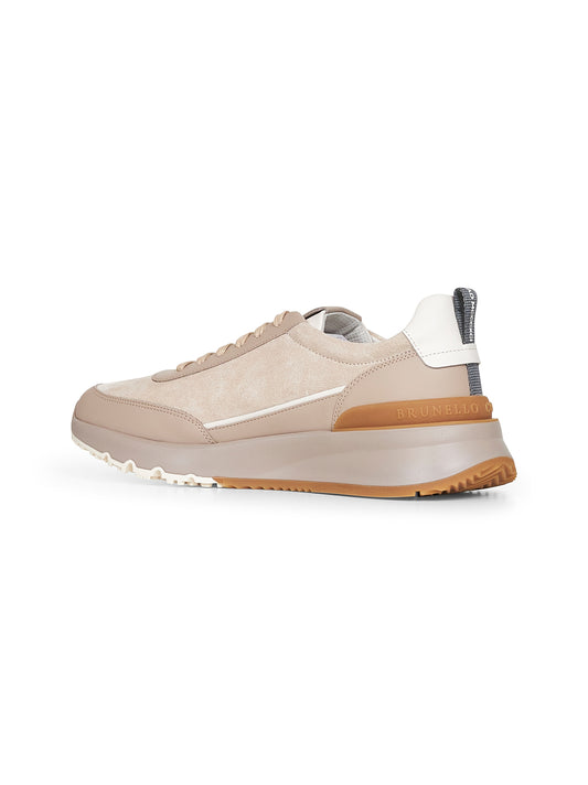 Runners in camoscio lavato beige