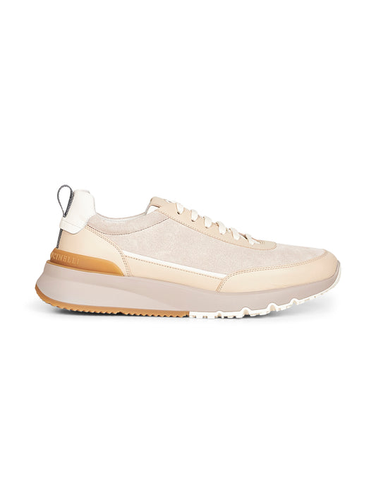 Beige washed suede Runners
