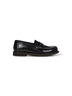 Penny loafer in vitello lucido nero con ricamo