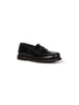 Penny loafer in vitello lucido nero con ricamo