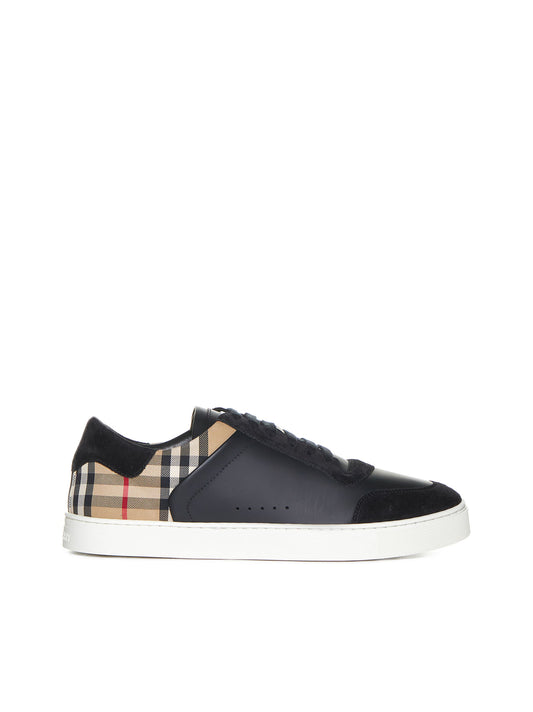 Sneakers Stevie in tela check e pelle