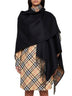 Reversible Check Wool Cape