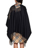 Reversible Check Wool Cape