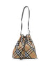 Beige medium Check bucket bag