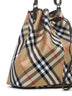 Beige medium Check bucket bag