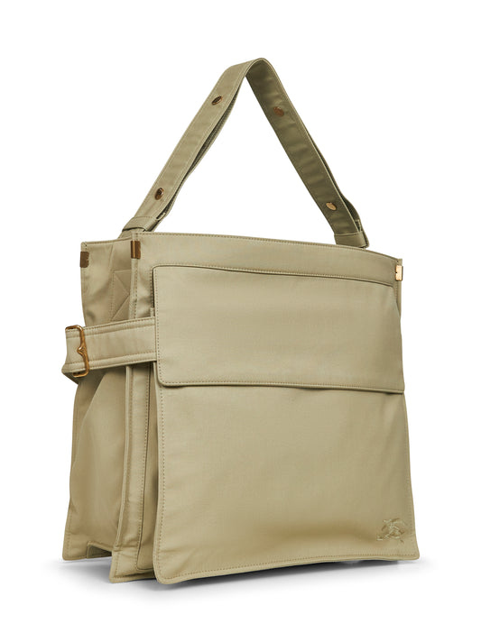 Borsa a tracolla Tote Trench media verde<BR/>