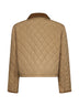 Beige quilted nylon cropped jacket