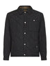 Black quilted nylon reversible overshirt