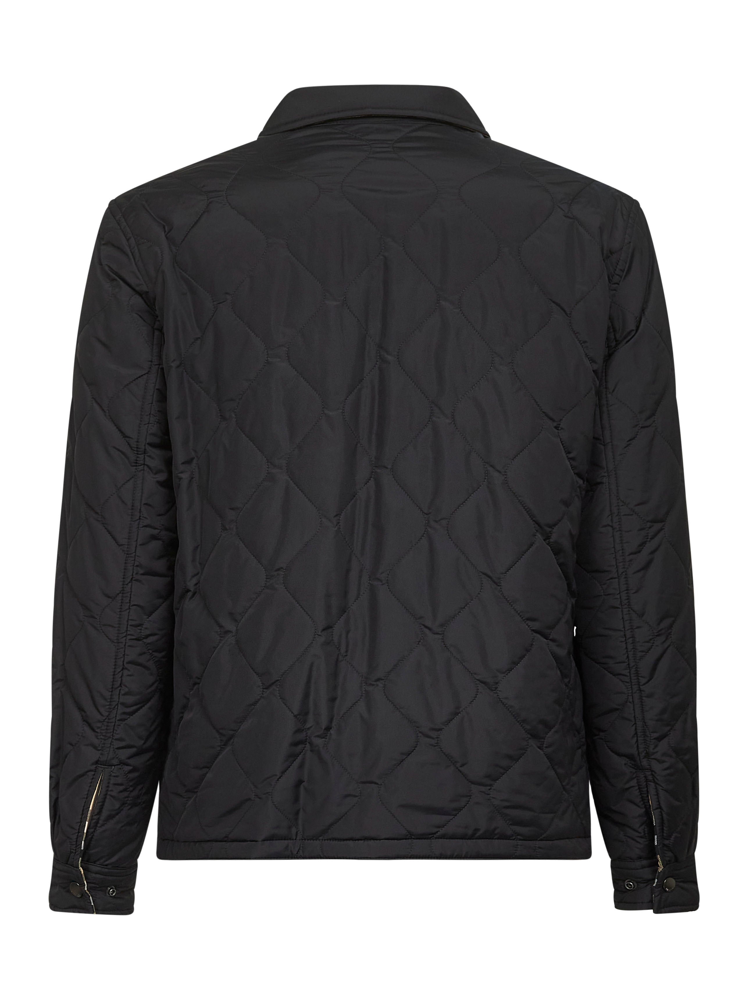 Black quilted nylon reversible overshirt – Daniello.com