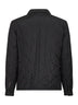 Black quilted nylon reversible overshirt
