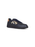 Sneakers Terrace in pelle blu e Check<BR/>