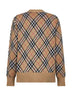 Beige Check wool cardigan