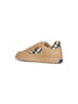 Sneakers Terrace in pelle beige e Check