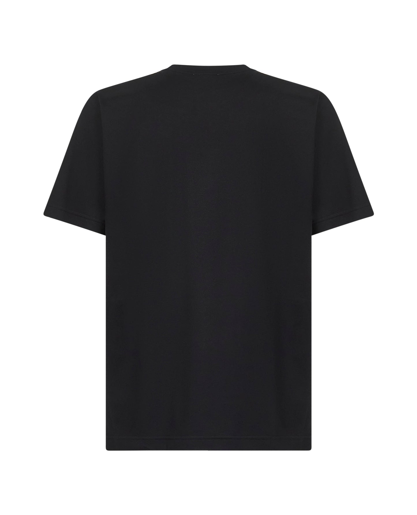 Black cotton Knight Stamp T-Shirt