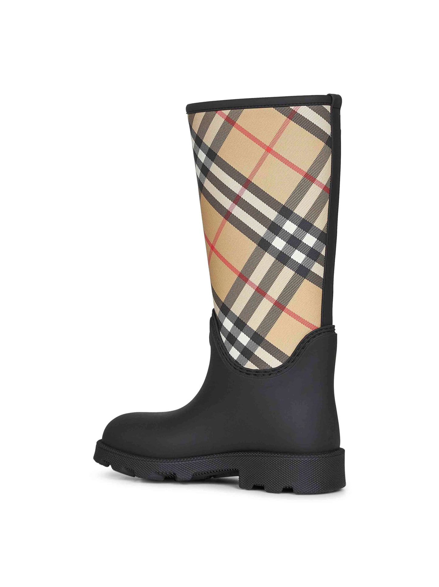 Black rubber Marsh Stamp high rain boots