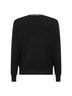 Black wool Check trim sweater