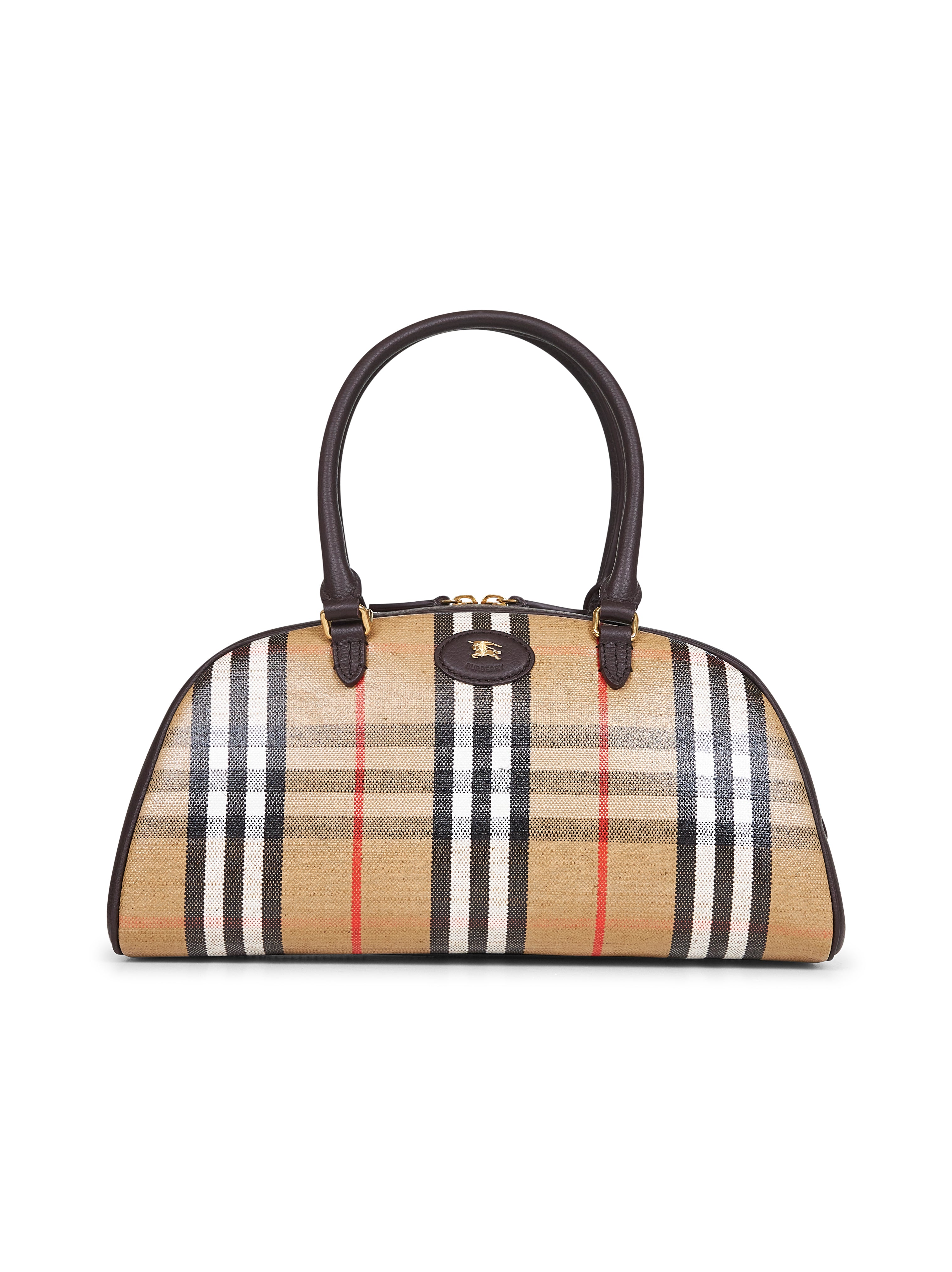 【BURBERRY】HIGHLANDS BOWLING BAG Highlands Bowling Bag​ in Sand - Women, Cotton, Linen