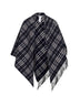 Black Check wool and cashmere cape