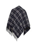 Black Check wool and cashmere cape