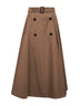 Gonna midi trench in Gabardine