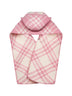 Sciarpa con cappuccio in lana Check rosa