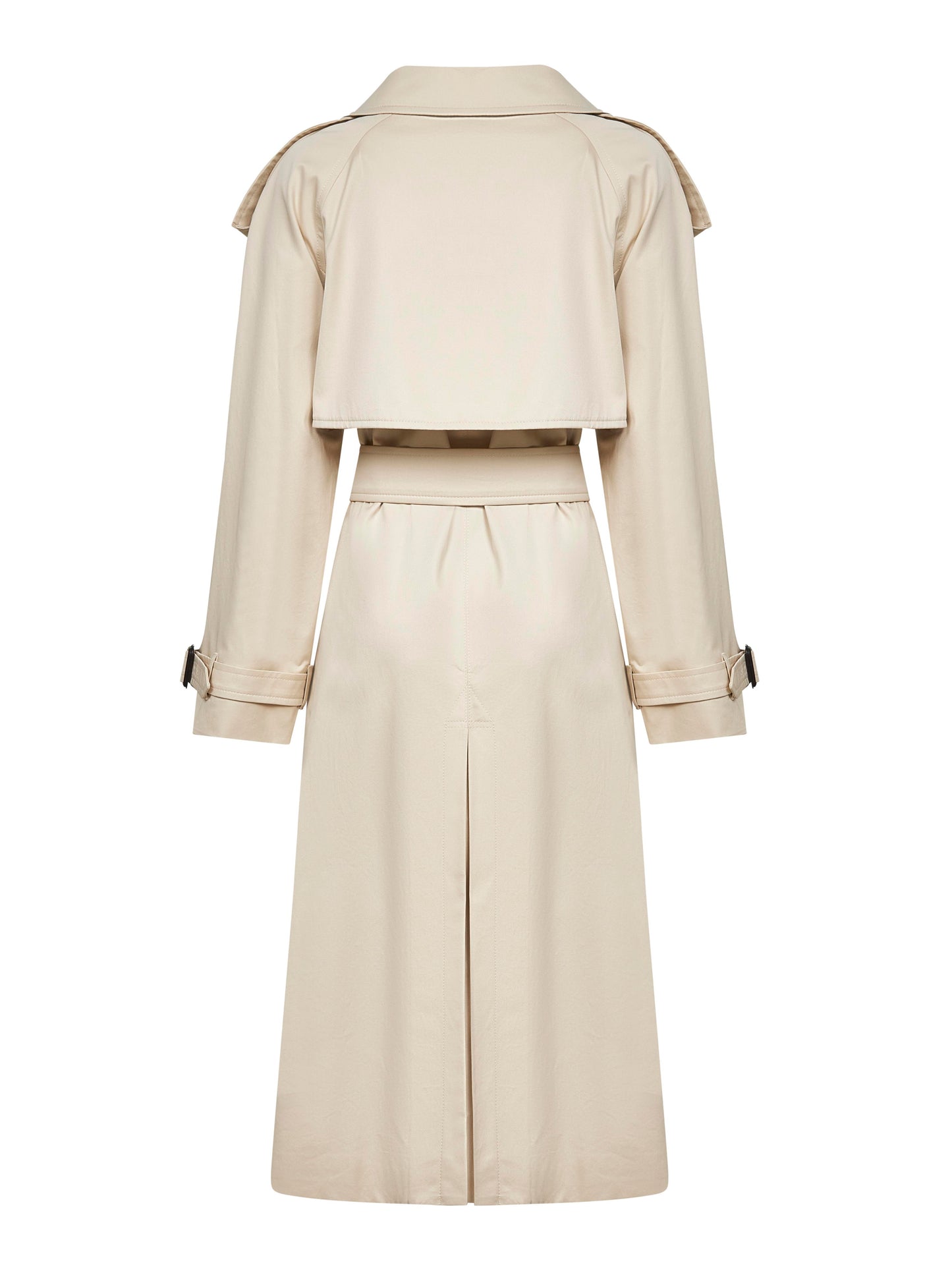 Beige gabardine Fitzrovia long trench coat