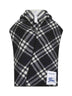 Sciarpa con cappuccio in lana Check nera