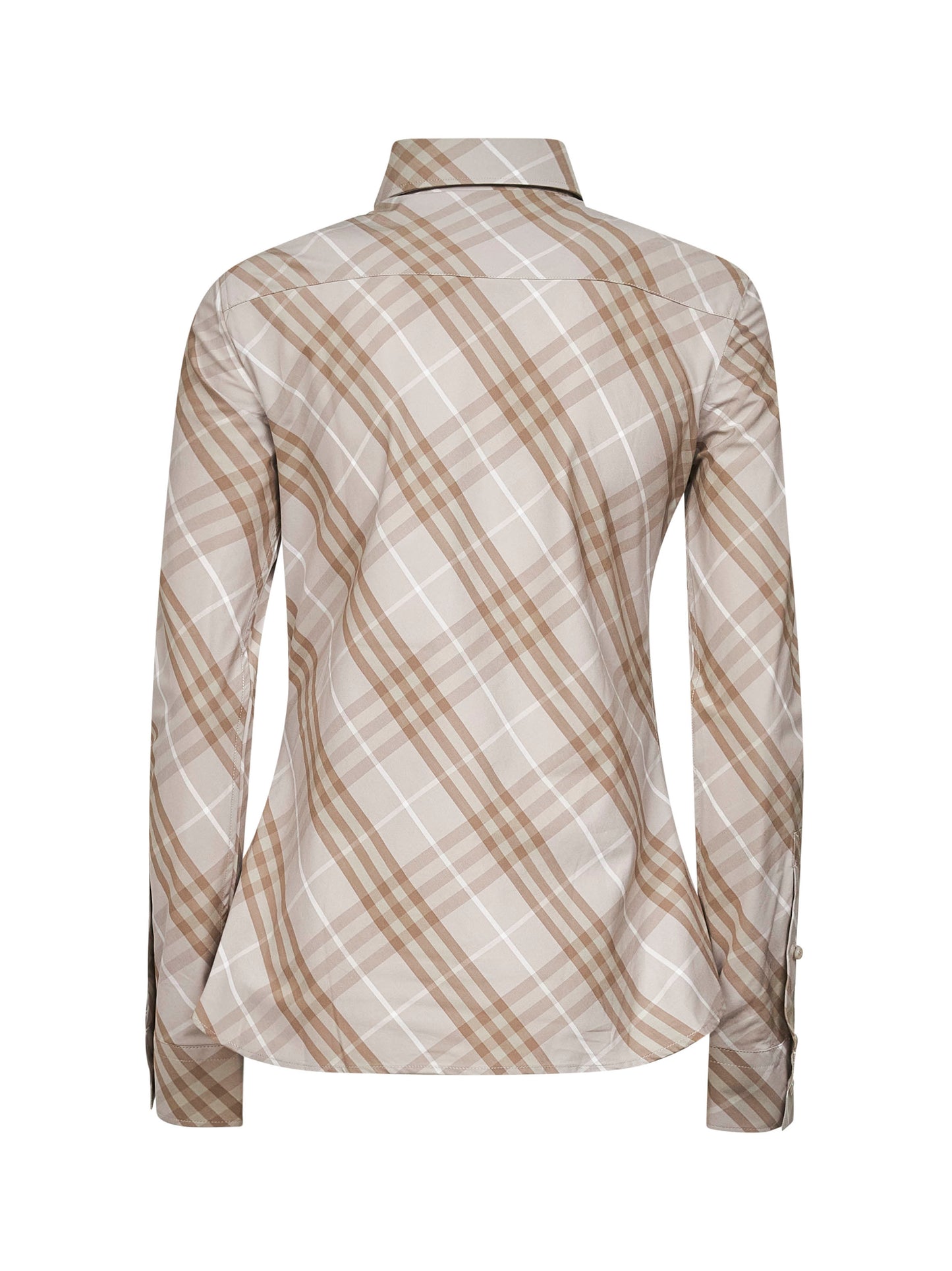 Grey Check cotton slim fit shirt