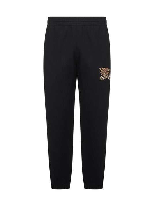 Black EKD Check jogging trousers